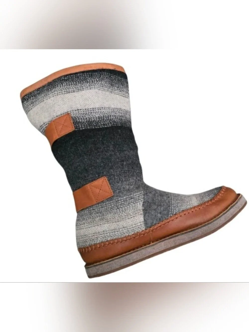 Sorel Chipahko Women's Boots 9 Combo Wool & Leather Knee-High Southwestern